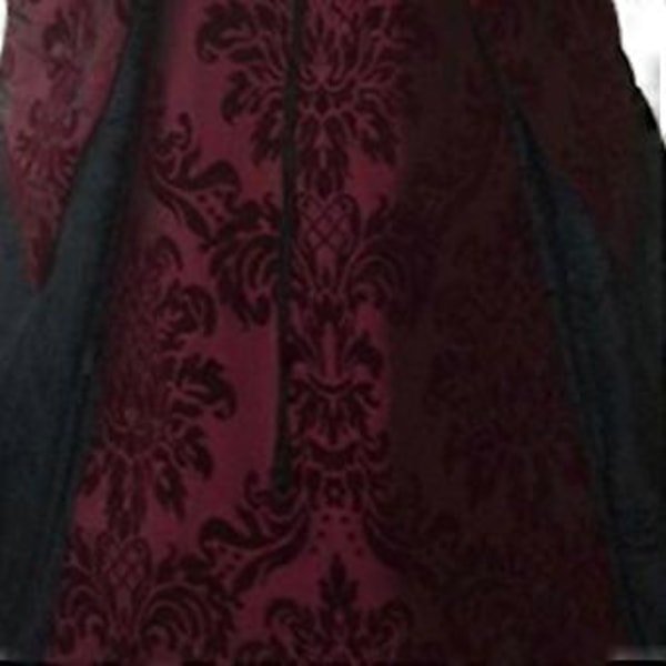 15% RABAT Dame Renaissance Middelalder Kostume Kjole Snøret Irsk Over Lange Kjoler Cosplay Retro Kjole (4XL Sort)