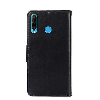 Krystaltekstur PU Læderetui til Huawei P30 Lite (Sort)