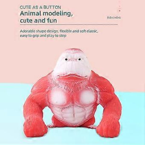 Kläm Orangutang Fidget Orangutang Apa Antistress Leksaker Elastisk Apleksak, 100% Helt Ny (12*12 Blå)