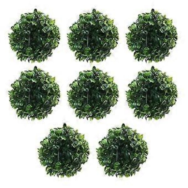 8 stk Bryllupsdekor Topiary Bollefyll Grønne Kuler Buksbom Topiary Kuler Julebuksbom