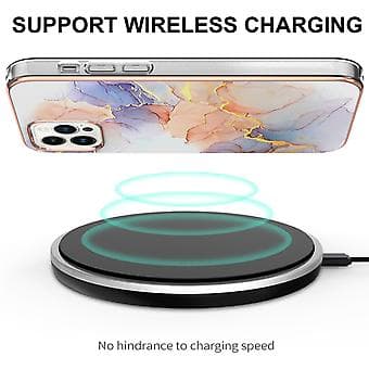 Elektroplettering TPU-etui til iPhone 15 Pro Max (Hvid)