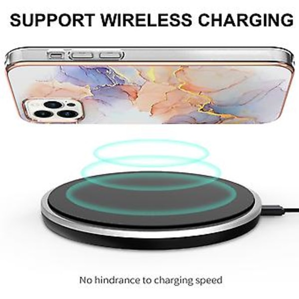 Elektroplettert TPU-etui for iPhone 15 Pro Max (Hvit)
