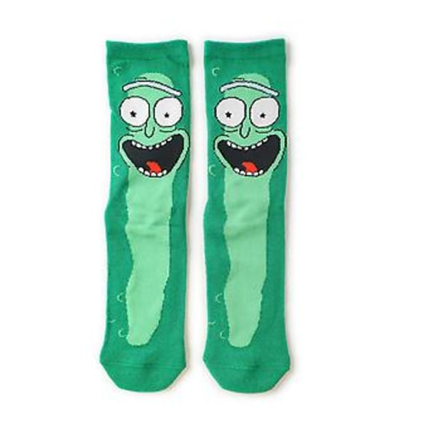 Mænd Kvinder Anime Rick And Morty Bomuldsstrømper Sjove Tegneserie Nyhed Strømper Julegave (E)