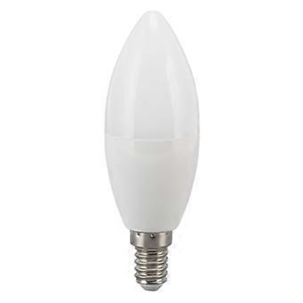 LED-lampa Ljuskontroll 5000K C37 E14 5W Ögonskyddande Vit Belysning för Heminredning