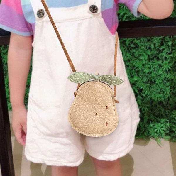 Cartoon Kids Mini Väskor för Småbarn Flickor Päron Crossbody Väska Kawaii Baby Axelväska