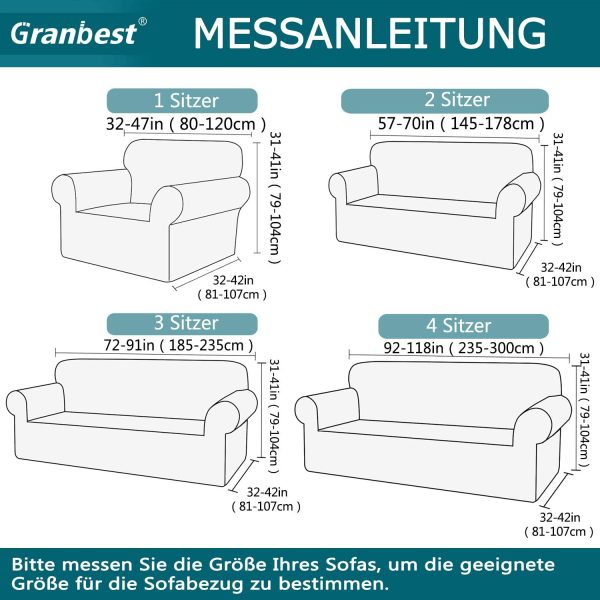 Grå 3-seters moderne sofaovertrekk, i Jacquard, elastisk, for