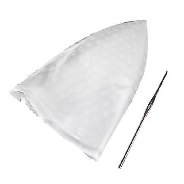 Silikon Hightlight Cap Set Färga Hår Återanvändbar Salong Färgningsverktyg (Vit)