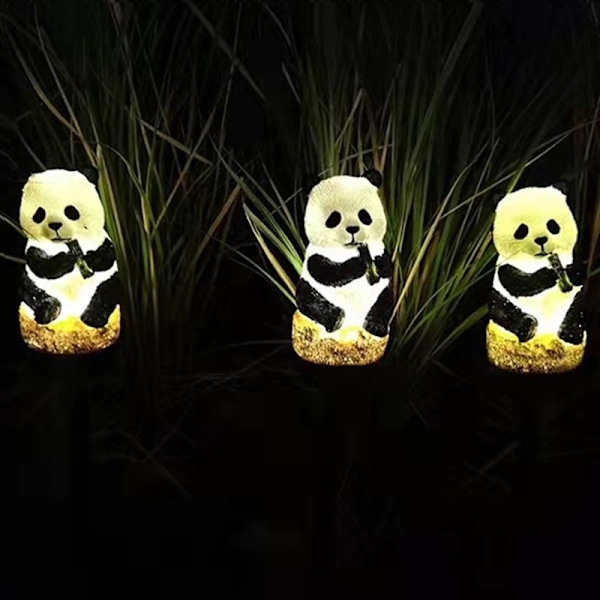 Solcellslampor för trädgården - Panda Solcellslampor för Utomhus, Vattentät