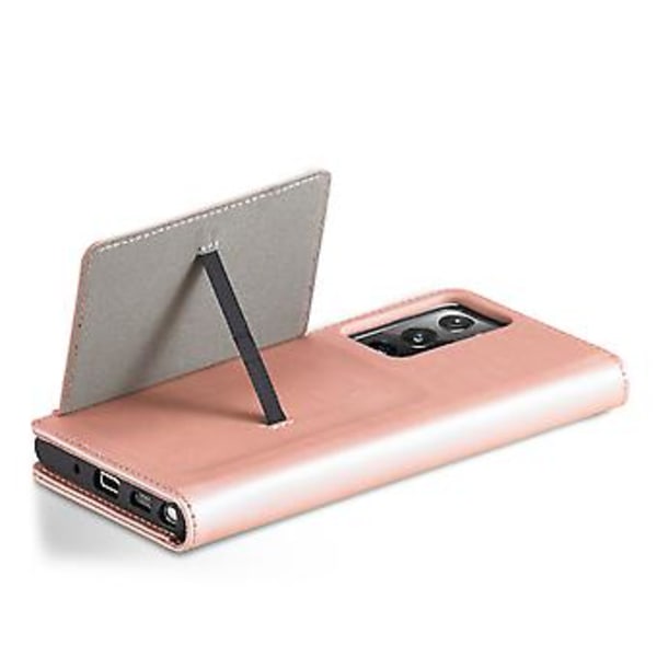 Läderfodral för Samsung Galaxy Note20 Ultra (Roséguld)