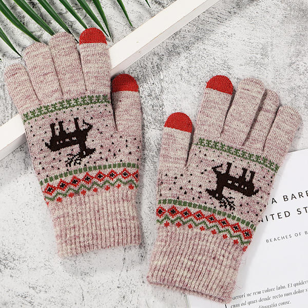 Liten Hjort Beige+Grå 2-pakning, Magic Gloves Dame Oppvarmingsfôr