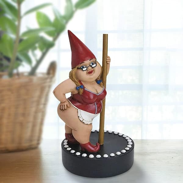 Rolig trädgårdstomte, utomhusträdgårdstomtar, miniatyrstångdans