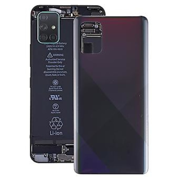 Batteribackplatta för Galaxy A71 (Svart)