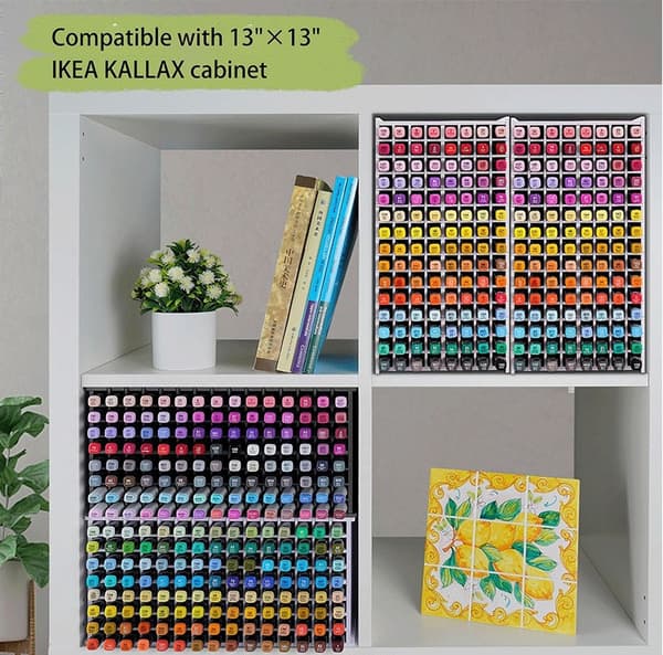 120-celle markørorganisator, stor kapacitet multi-rum desktop opbevaringsstativ 120 cells