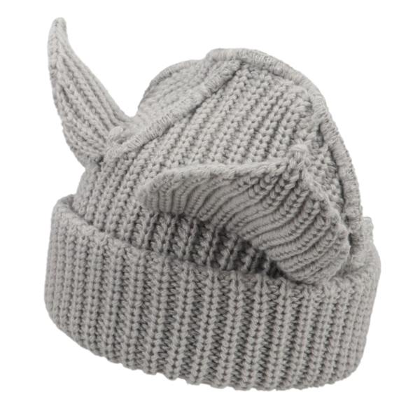 Kattøreflue Koselig Beanie Lue Strikket Skallehette Varm Slouchy Heklet Lue