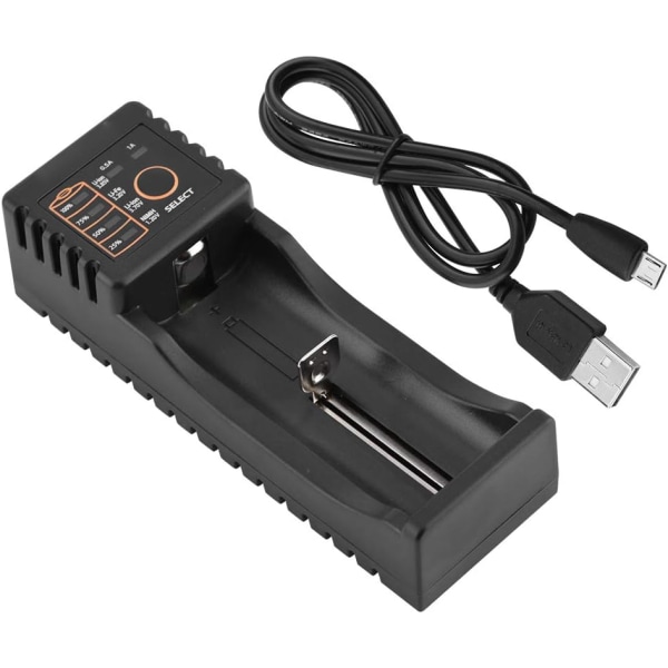 LiitoKala lii-100B Mini USB -monitoiminen akkulaturi, yhteensopiva 118650 26650 16340 14500