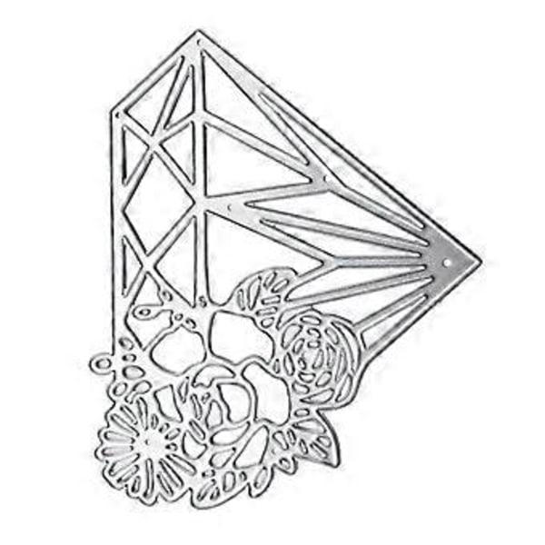 Rose Diamond Metal Skæreforme Stencil DIY Scrapbooking Album Papir Kort Skabelon Form Prægning Dekoration