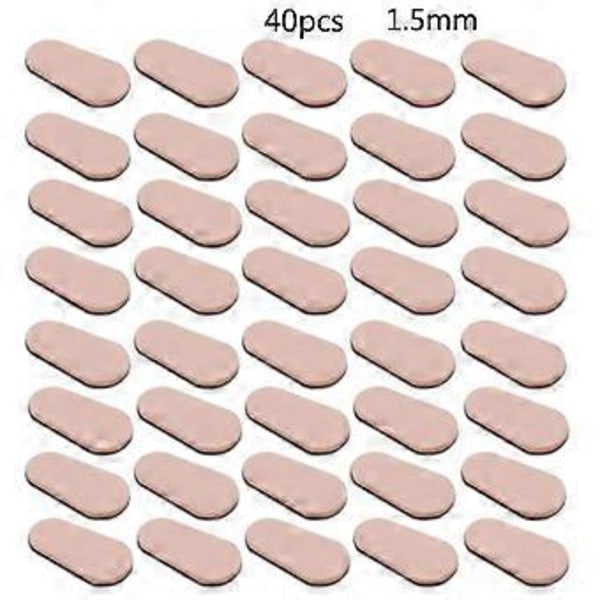 40 stk. bløde næsepuder i skum, selvklæbende, skridsikre briller, ingen makeup-næsepuder (hudfarve, dråbeform, 1,5 mm)