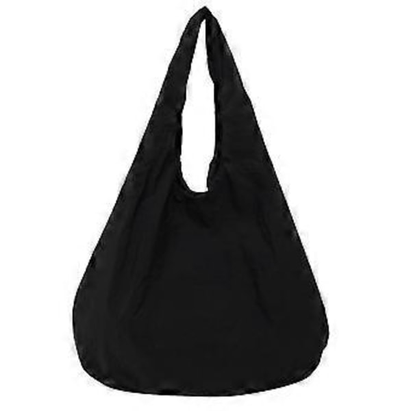 Nylon Casual Shopper Håndtaske til Kvinder Stor Kapacitet og Komfortabelt Design Skuldertaske til Hverdagsaktiviteter Sort (Sort)