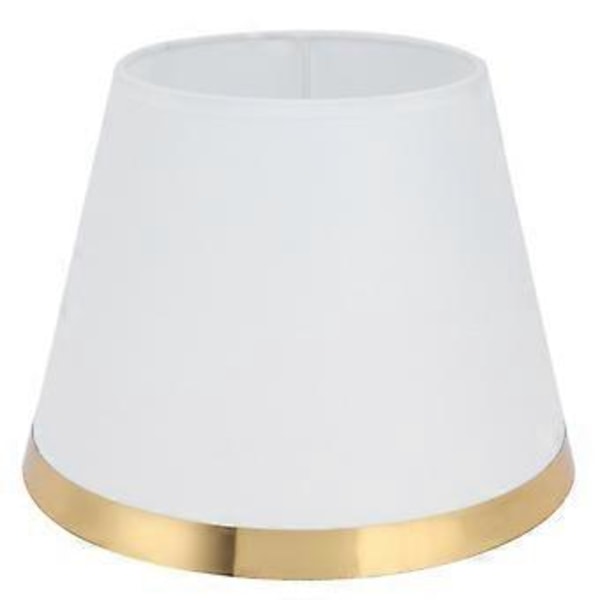 Lampeskærm i stof, europæisk stil, moderne lampeskærm til E27 bordlampe, gulvlampe, forsyninger PX129 hvid