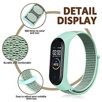 Nylonvævet Urrem Til Xiaomi Mi Band 7 Til Xiaomi Mi Band 7 (Granatæble)