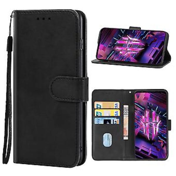 Läderfodral för ZTE Nubia Red Magic 7S (Svart)