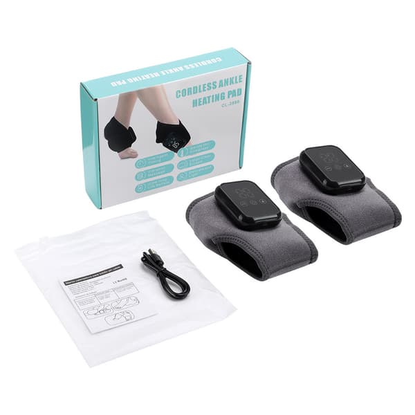 Lämpöhoitolaite, nilkka- ja jalkaliitoshierontalaite lämmitystoiminnolla, 1 pari harmaa Gray 1 pair