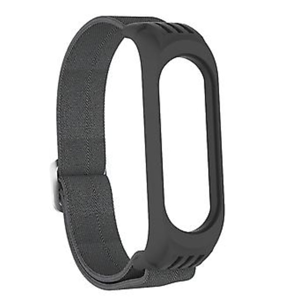 Til Xiaomi Mi Band 3 / 4 / 5 Twill 8-formet Spænde Urrem (Kulsort)