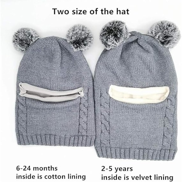 Vauvan talvihattu ja huivi -setti, unisex-lastenhattu ja huivi