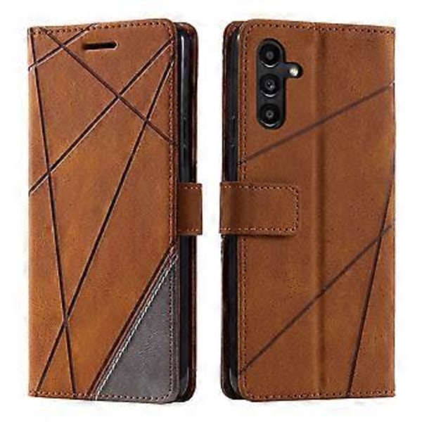 Stativfodral för Samsung Galaxy A35 5G - Anti-Repskyddande PU-Läderplånbok Mobiltelefonfodral (Stil E)