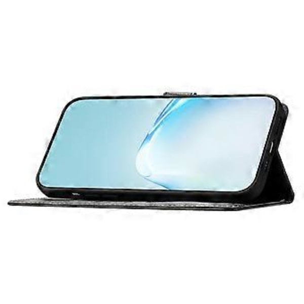 Plånboksfodral för Samsung Galaxy A40 med Stativ, Sidenstruktur PU-Läder Skal med Handrem (Stil D)