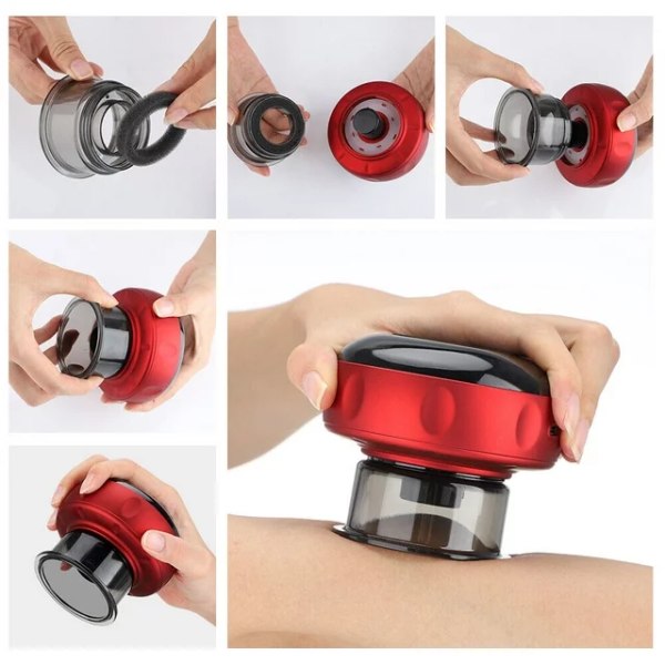 Elektrisk cupping massage vakuum skrabning behandlingsmaskine USB pl