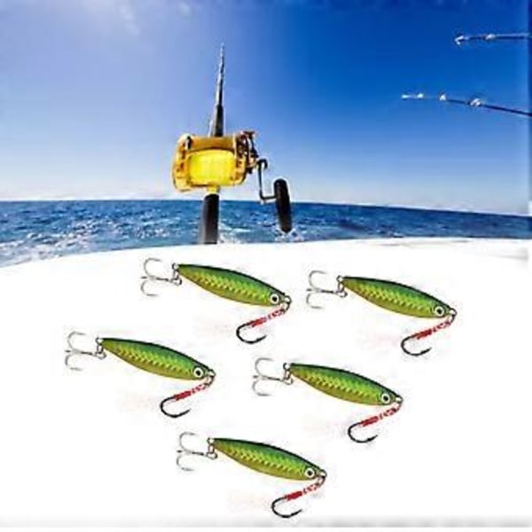 5 st 20g Vib Fiske Bete Metall Vib Hårt Fiske Drag Konstgjorda Hårda Beten Falskt Bete