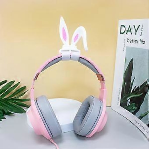 Universaali Bunny Ears -kuulokkeiden koristeet, Pelikorvakkeiden jäniksenkorvat (Musta)