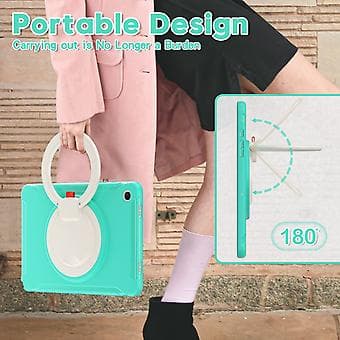 TPU + PC Skyddande Tabletfodral För Samsung Galaxy Tab A9+ (Mintgrön)