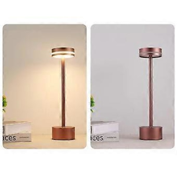 Ladattava johdoton LED-pöytävalaisin, 3 värilämpötilaa, himmennettävä, USB-pöytävalaisin kotiin ( )