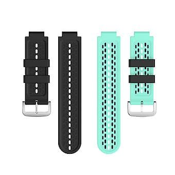 Til Garmin Approach S2 / S4 Silikon Urrem (Sort Mintgrøn)