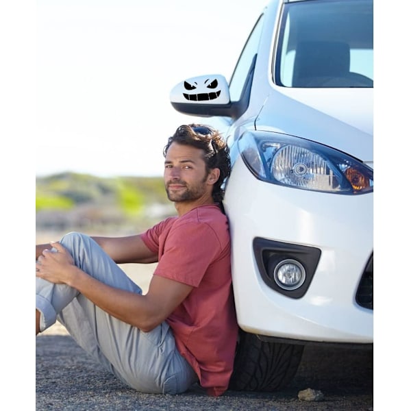 Mustat hauskat taustapeilin tarrat, 2 kpl ulkoauto