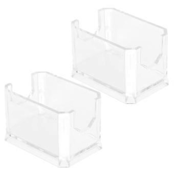 2 stk. Te Pods Diverse Beholdere Firkantet Slikpose Æske Akryl Holder Tepose Organizer Akryl Beholdere