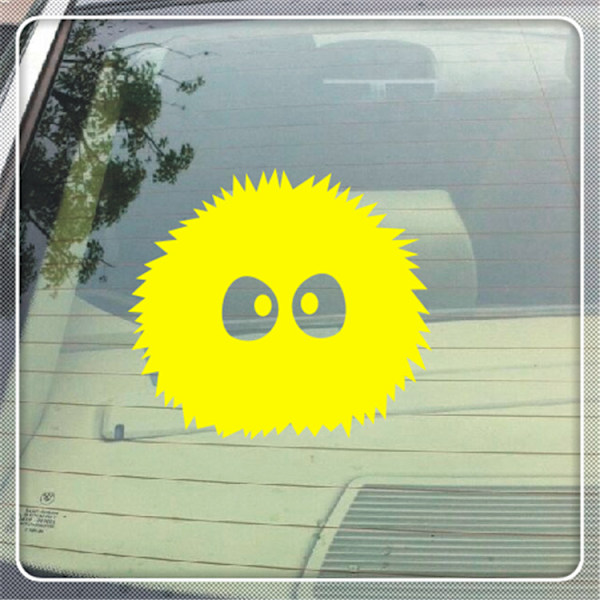 4 kpl Totoro Laputa -autotarrat mustavalkoisia