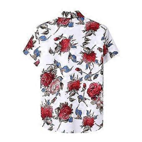 Hawaiiskjortor för män för vårlov och sommar (2XL svart)