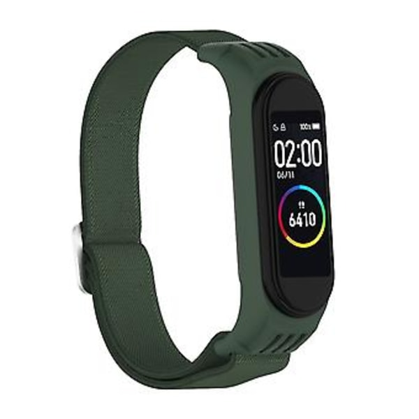 For Xiaomi Mi Band 3 / 4 / 5 Twill 8-formet spenne armbånd (Army Green)