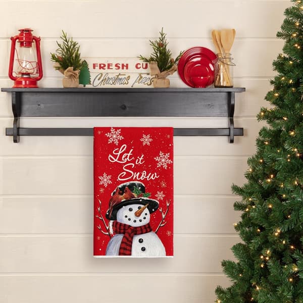 2-delt sæt juleprintede viskestykker, 40 x 60 cm karklude – Stil 21