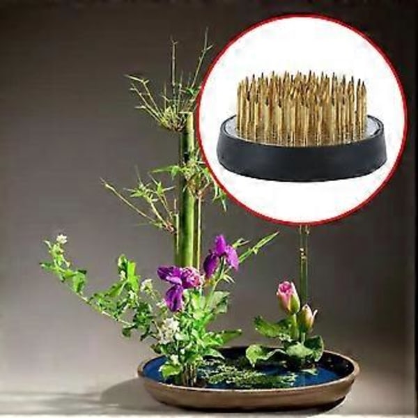 4cm Kopparnål Blomsterarrangemang Rund Blomsterarrangemang Nål Levereras med Gummihandskar (Gyllene)