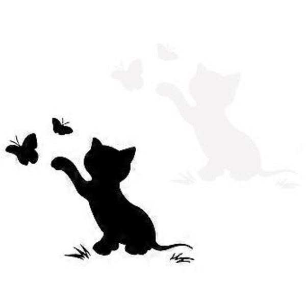 4 stk. lastebilstickers Søte dyrestickers Klistremerke for støtfanger Katt Vindussticker