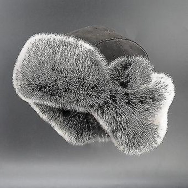 Vintage Suede Bomber Vintermænds Trapper Hat ( )