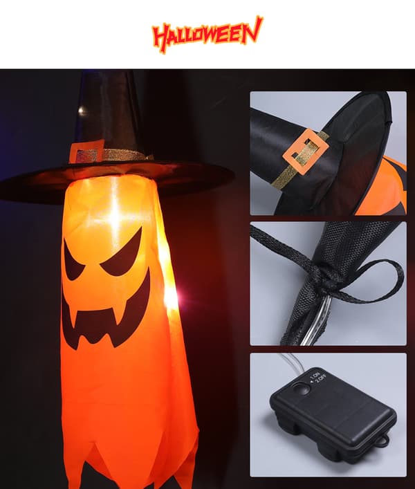 Halloween-dekorasjon Vanntett LED-lyskjede Spøkelsesfestival