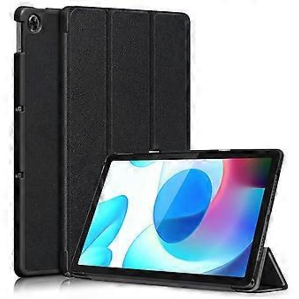 JIUYU PU-lær + PC Tri-fold Stativ Slippsikkert Tablettveske for Realme Pad (Stil A)
