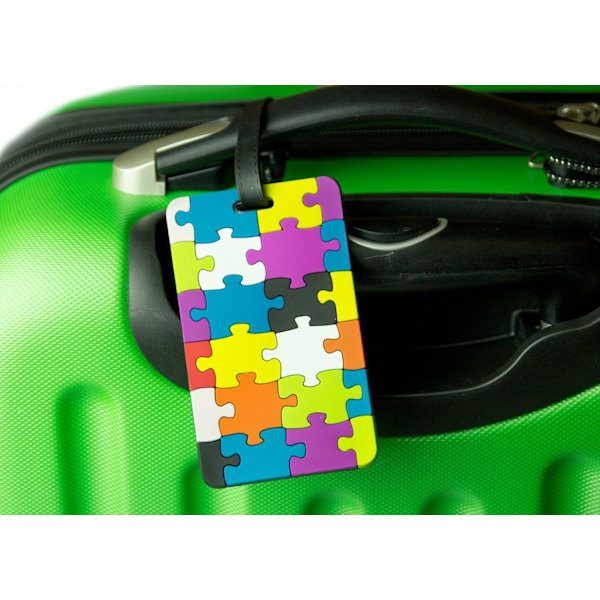 1PC Bagageetikett Nytt Heta Säljande Geometriskt Mönster Silikon PVC Så
