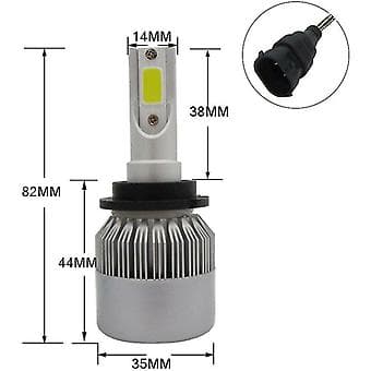 2 x D2s D4s T2 LED-strålkastarkit med diamanthvitt ljus, Carauto körstråle 6000k