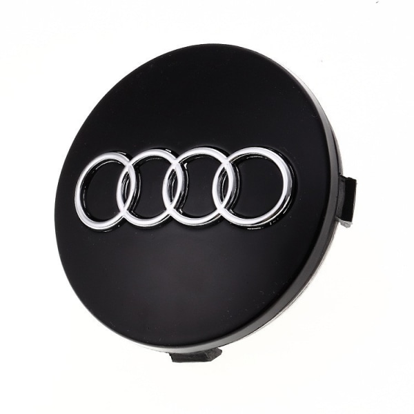 Audi svart 60mm, 4-delad set Audi lättmetallfälgar, märken